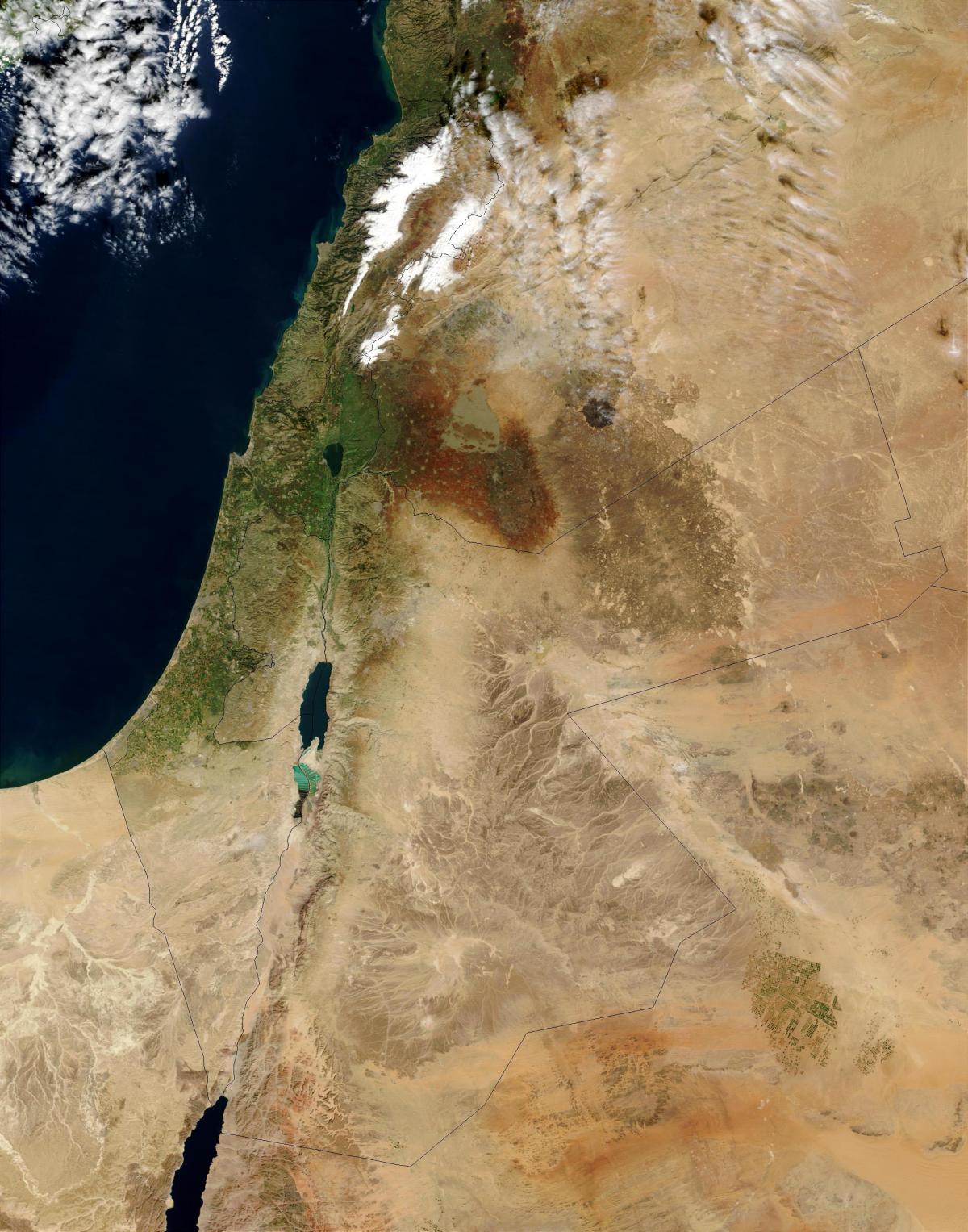mapa d'israel satèl·lit 
