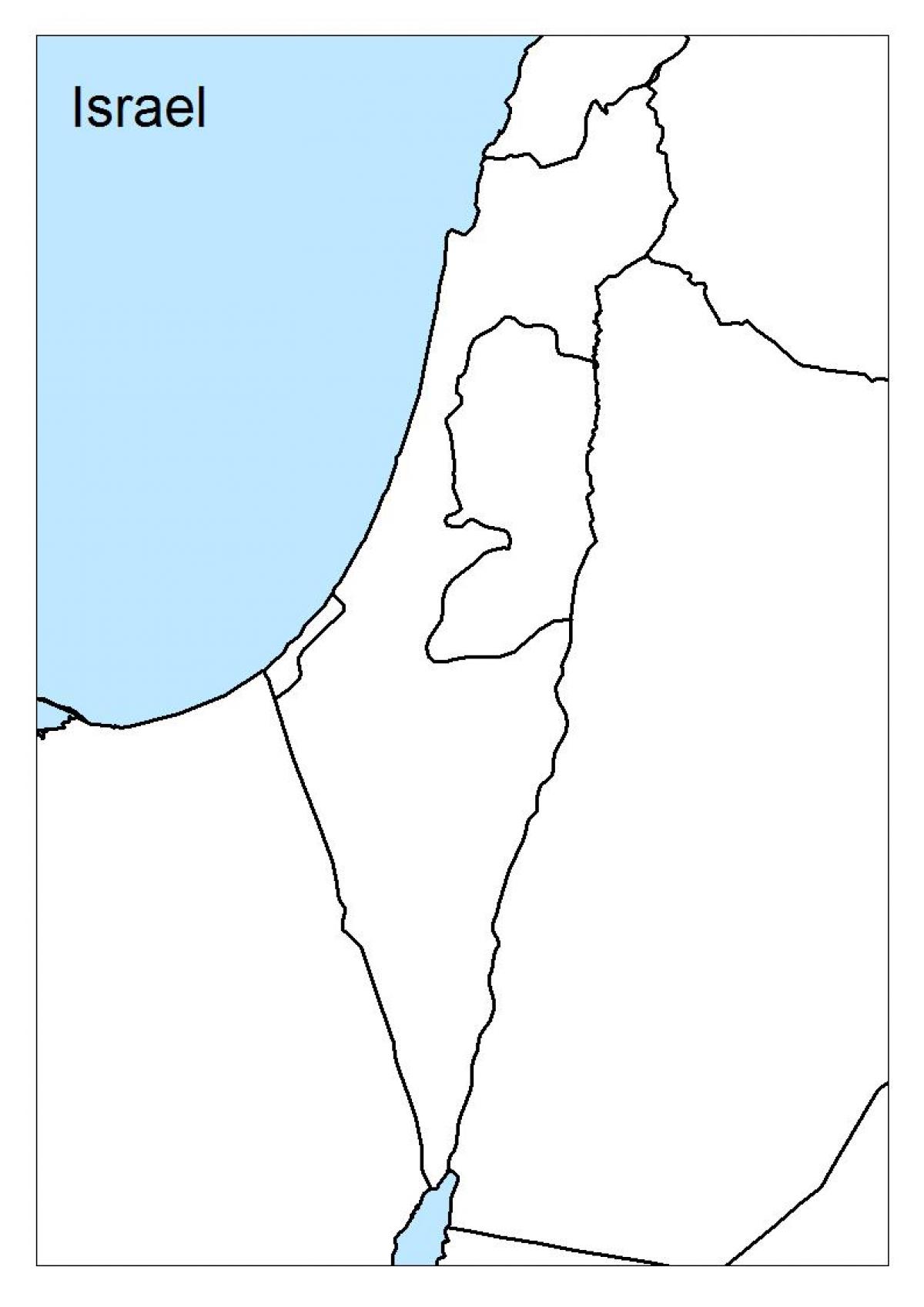 mapa d'israel en blanc