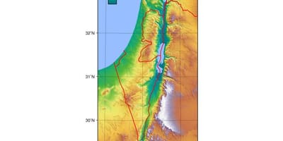 Mapa d'israel elevació