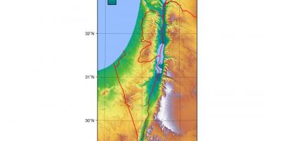 Mapa d'israel elevació