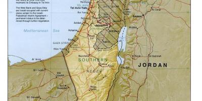 Mapa d'israel geografia 