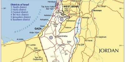 Israel regions mapa